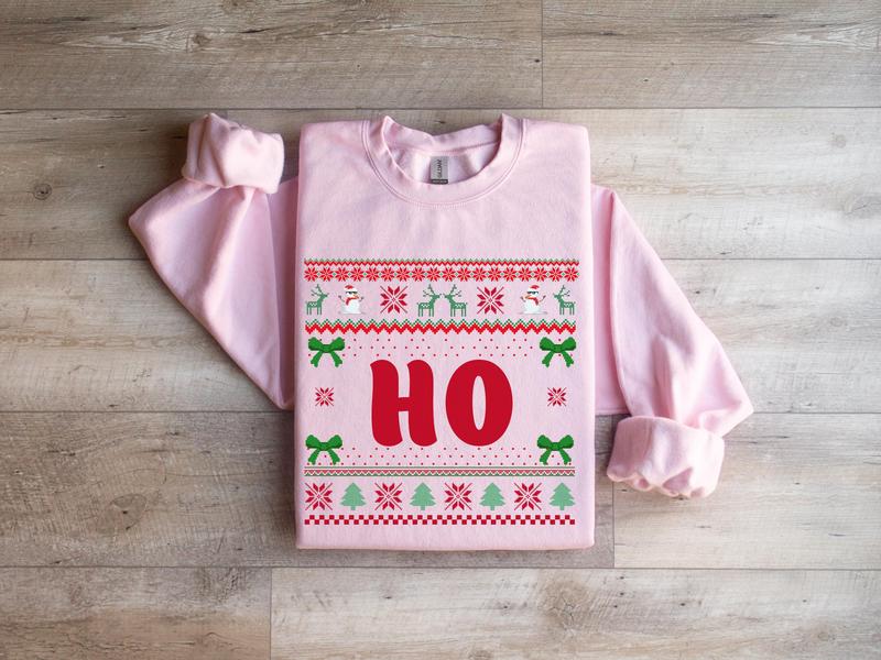 Where's My Ho At Couple's Christmas Sweater, Unisex Funny Couples Ugly Christmas Sweater, Couples Matching Ugly Christmas Sweater