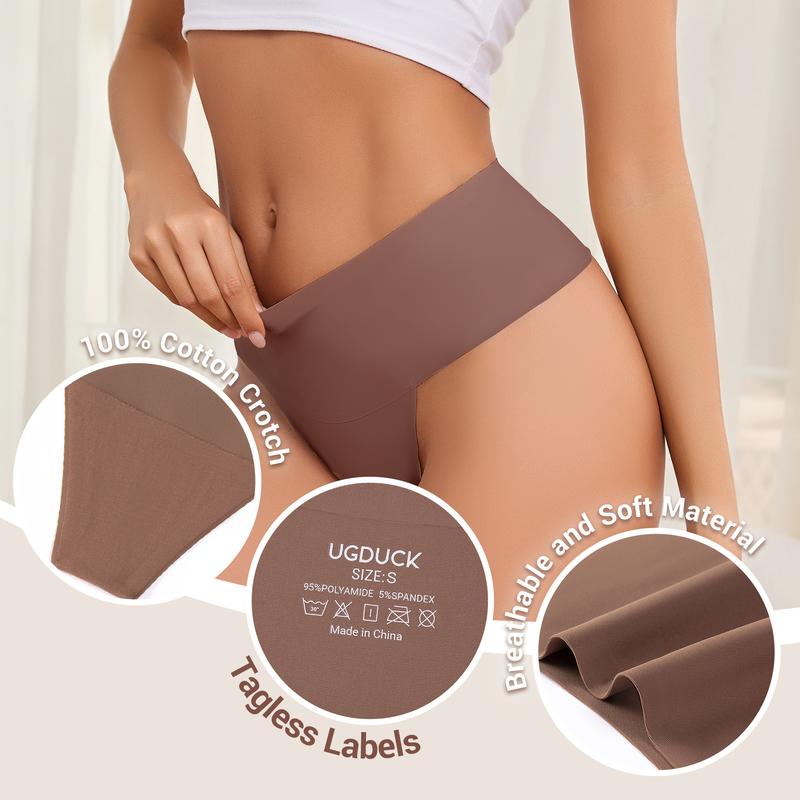 High Waisted Womens Underwear Seamless Thongs for Women Breathable No Show  for Ladies  soft underwear women pants Comfortable Smooth Comfort Fit Bridal Basic Minimalist Panties invisible  seamless underwear  sale High Waisted Cotton Underwear Panty