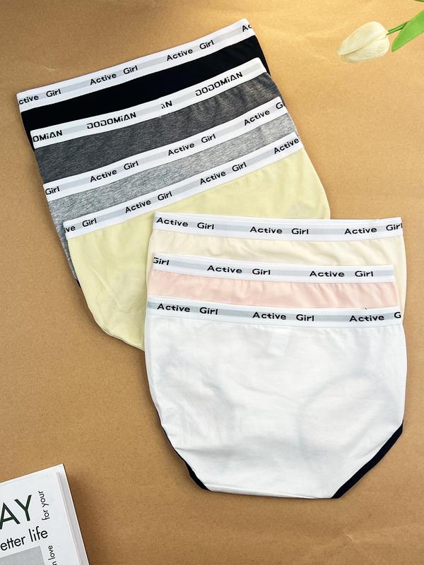 Women's Letter Tape Waist Panties, Soft Stretch Comfy Breathable Briefs for Daily Wear, Ladies Underwear for All Seasons