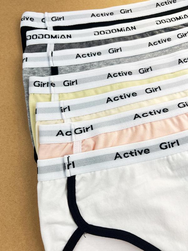 Women's Letter Tape Waist Panties, Soft Stretch Comfy Breathable Briefs for Daily Wear, Ladies Underwear for All Seasons