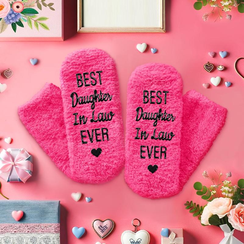 HAPPYPOP Best Gifts for Daughter In Law, Daughter In Law Gifts from Mother In Law, Unique Daughter In-Law Gifts, Fuzzy Socks for Women, Mothers Day Gift