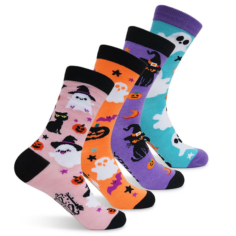 ANOTION Halloween Socks, Halloween Gifts for Women Novelty Halloween Printed Socks for Men Women Girls Boys Comfort Womenswear Underwear