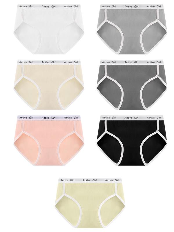 Women's Letter Tape Waist Panties, Soft Stretch Comfy Breathable Briefs for Daily Wear, Ladies Underwear for All Seasons