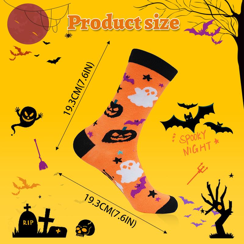 ANOTION Halloween Socks, Halloween Gifts for Women Novelty Halloween Printed Socks for Men Women Girls Boys Comfort Womenswear Underwear