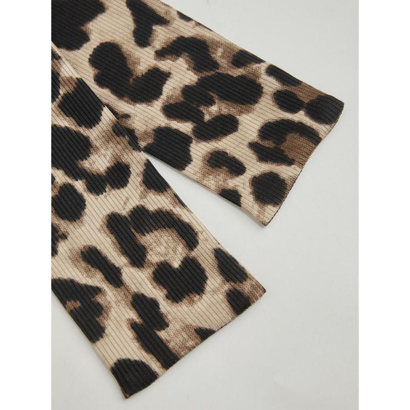 Cider [size 0-10] Leopard Print Ruched Tube Top With Scarf