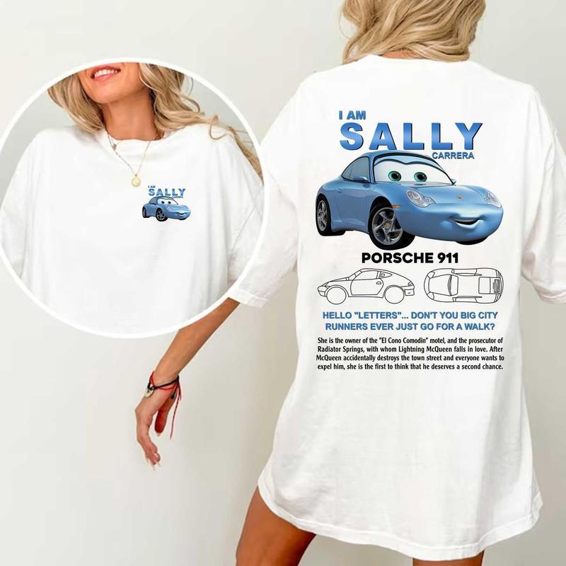 95 Lightning McQueen and Sally, Couples Car Shirt