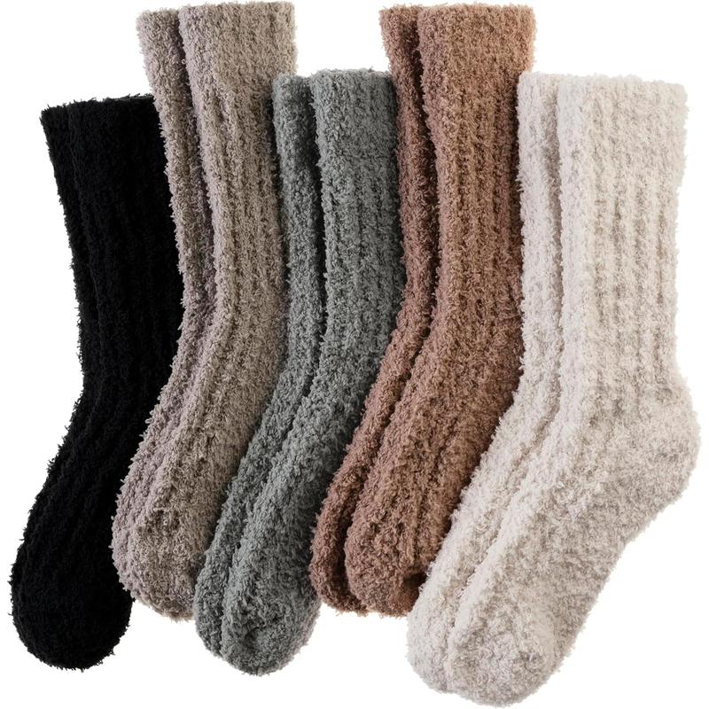 Womens Fuzzy Socks Soft Warm Fluffy Socks Winter Sleep Thermal Plush Casual Cozy Home Socks