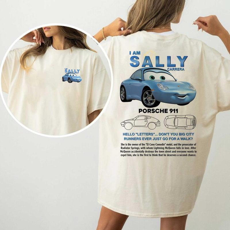 95 Lightning McQueen and Sally, Couples Car Shirt