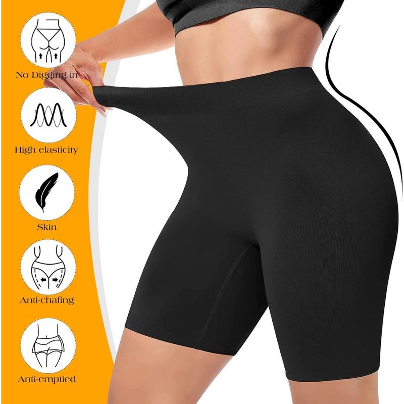 4 Pack Slip Shorts for Women Under Dresses, Seamless Anti Chafing Shorts Summer