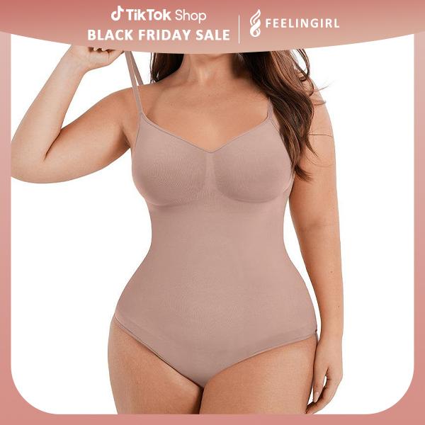 FeelinGirl Seamless Covered Bust Jumpsuit Thong Bodysuit  Basic  Comfort tts Fit Womenswear