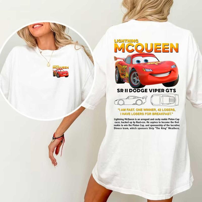 95 Lightning McQueen and Sally, Couples Car Shirt