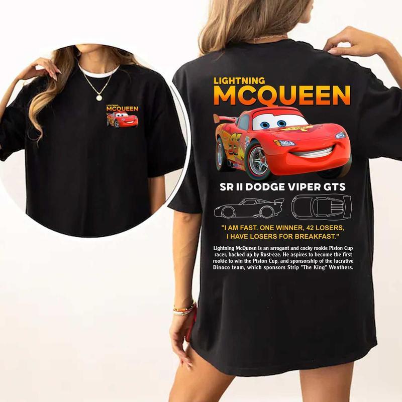 95 Lightning McQueen and Sally, Couples Car Shirt