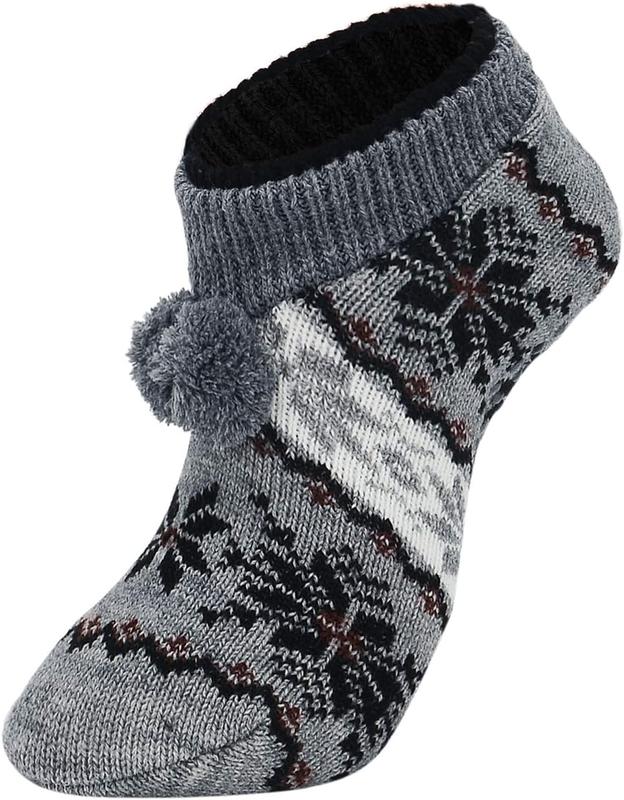 Slipper Socks for Women Non Slip Christmas Socks Comfy Warm Winter Grippy Socks with Grippers