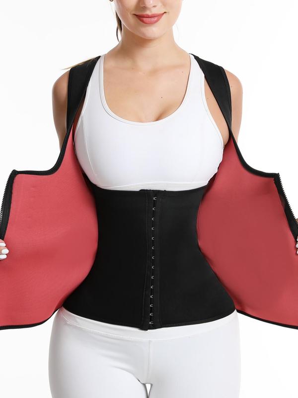 Women's 2 IN 1 Zipper Hook And Eye Shapewear Top, Body Shaper Vest for Postpartum Recovery & Weight Loss, Women's Shapewear