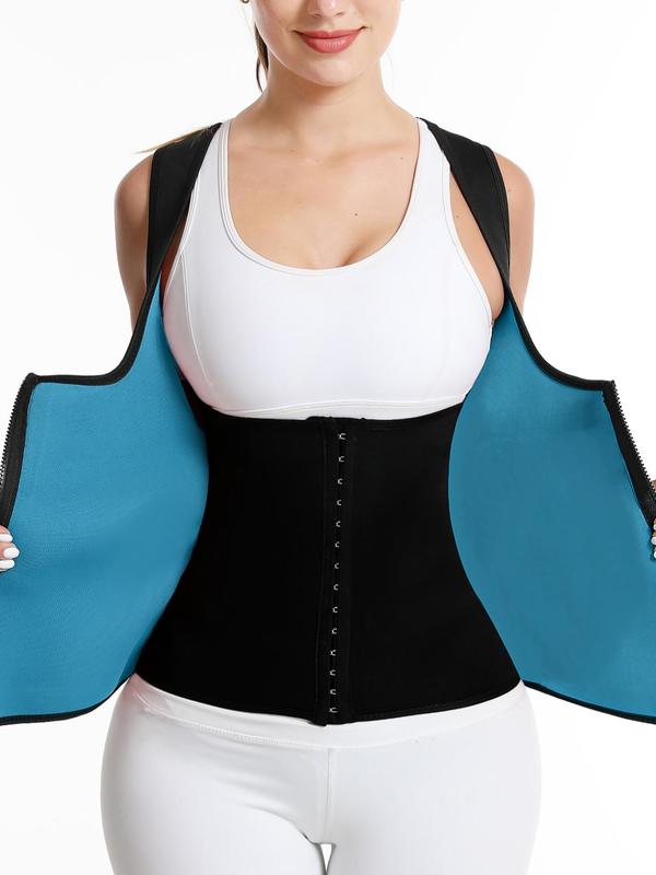 Women's 2 IN 1 Zipper Hook And Eye Shapewear Top, Body Shaper Vest for Postpartum Recovery & Weight Loss, Women's Shapewear