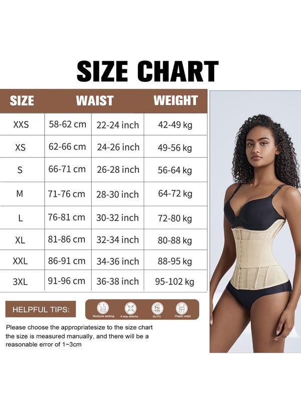 Women's Solid Backless Double Strap Shapewear Belt, High Stretch Tummy Control Shaper, Waist Trainer for Yoga Fitness Exercise, Daily Wear