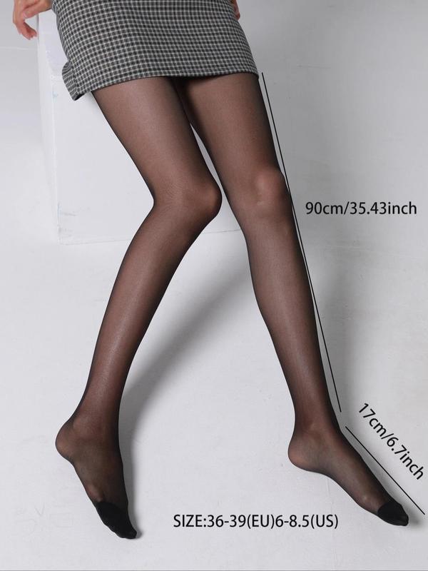 Women's 1 Pair Solid Breathable Sheer Tights, Summer 2024 Comfy Slim Pantyhose For Women, Fashion Ladies Tights For Summer, Experimental Wear-NY-024