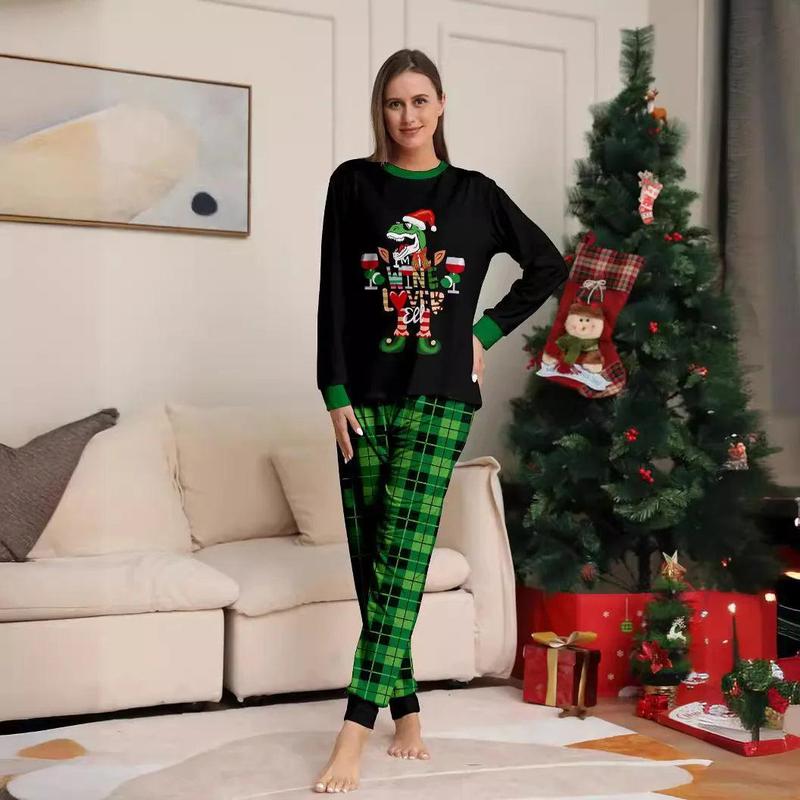 Christmas family Wine Time Pajama Set Womenswear Clothing