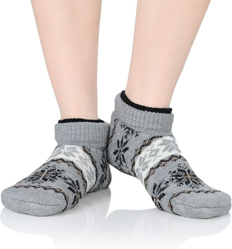 Slipper Socks for Women Non Slip Christmas Socks Comfy Warm Winter Grippy Socks with Grippers