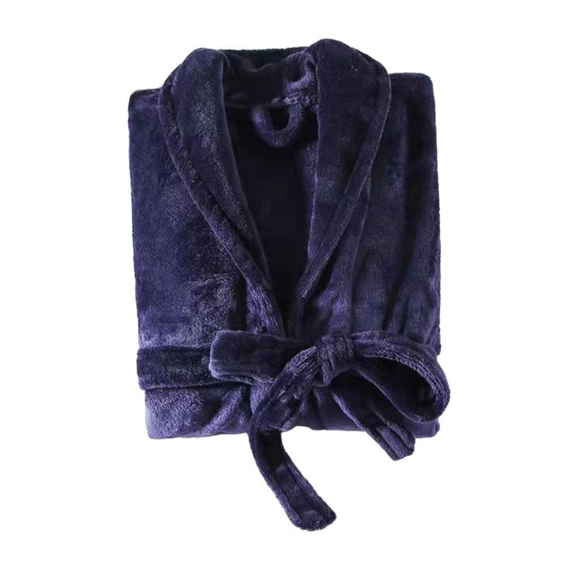 Soft Fluffy Bathrobe Cozy Unisex Winter Bathrobe with Lace Up Design Thick Warm Material Water Absorbent Features for Ultimate