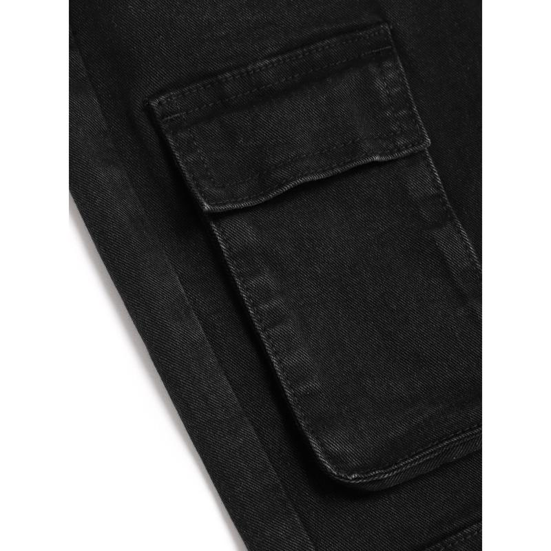 Cider [2 colors, size 2-26] Denim Solid Pocket Cargo Jeans