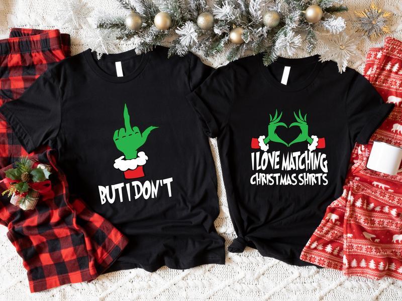 Funny Matching Christmas Couple Shirts, I Love Matching But I Don’t, Inspired Valentine’s Day and Holiday Gift, Perfect for Him & Her