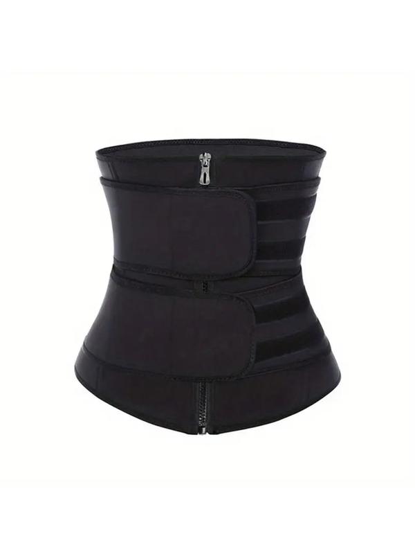 Women's Zipper Adjustable Waist Trainer, Solid Color Tummy Control Waist Cincher, Women's Sports & Outdoor Clothes Accessories for Daily Use, Gym Clothes