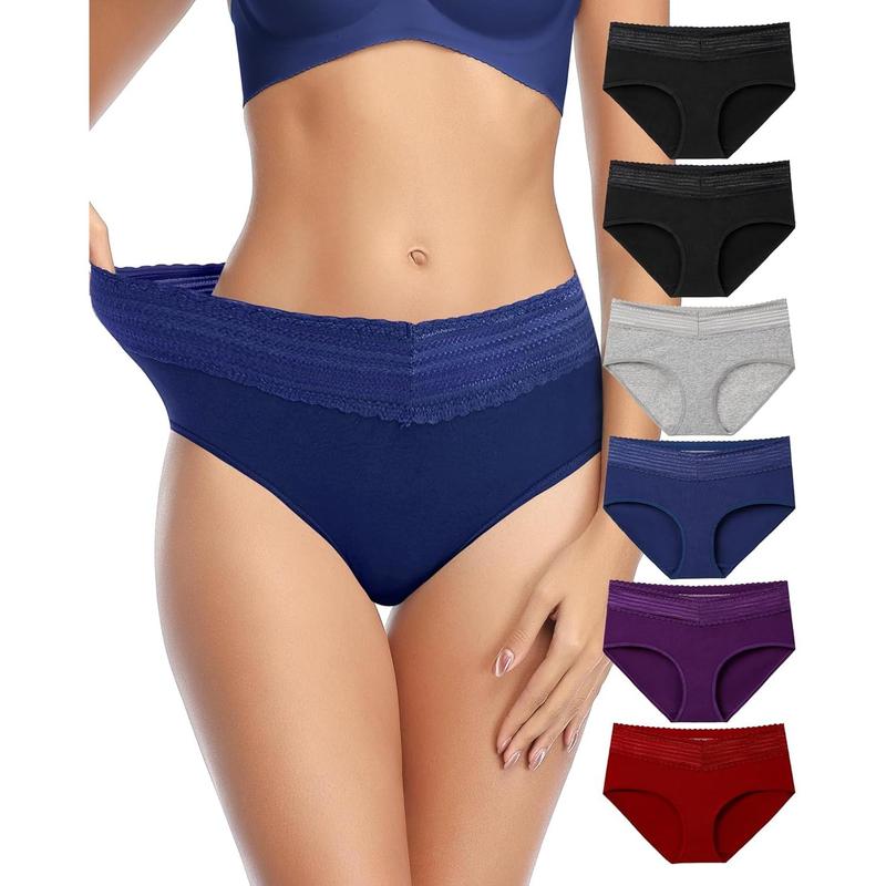 Womens Underwear Cotton Panties Soft Lace Bikini Comfy Briefs Underpants Ladies Hipster for Women