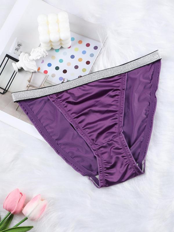 Women's Solid Color Panty, Soft Comfy Breathable Knicker for Daily Wear, Underwear for All Seasons