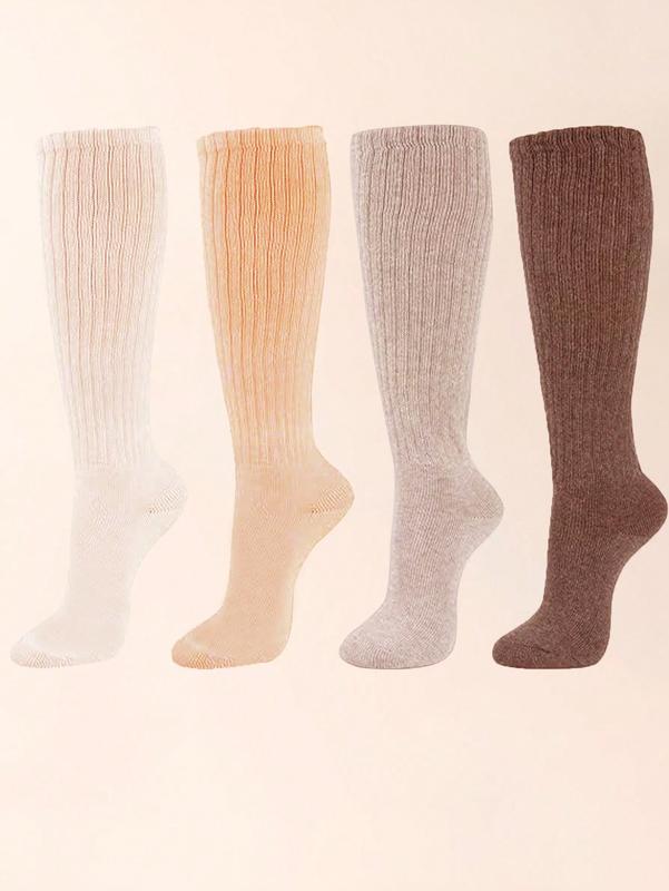 4pairs Women's Fall Winter Slouch Knit Socks Slouchy Socks Women Scrunch Socks Women Scrunchie Socks crew socks