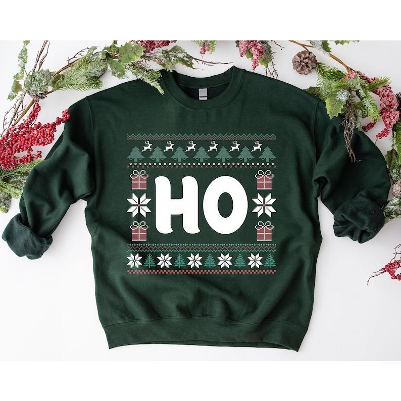 Where's My Ho At Matching Ugly Christmas Sweater, Funny Couples Christmas Sweatshirt, Humorous Couples Ugly Christmas, Couples Christmas Tee