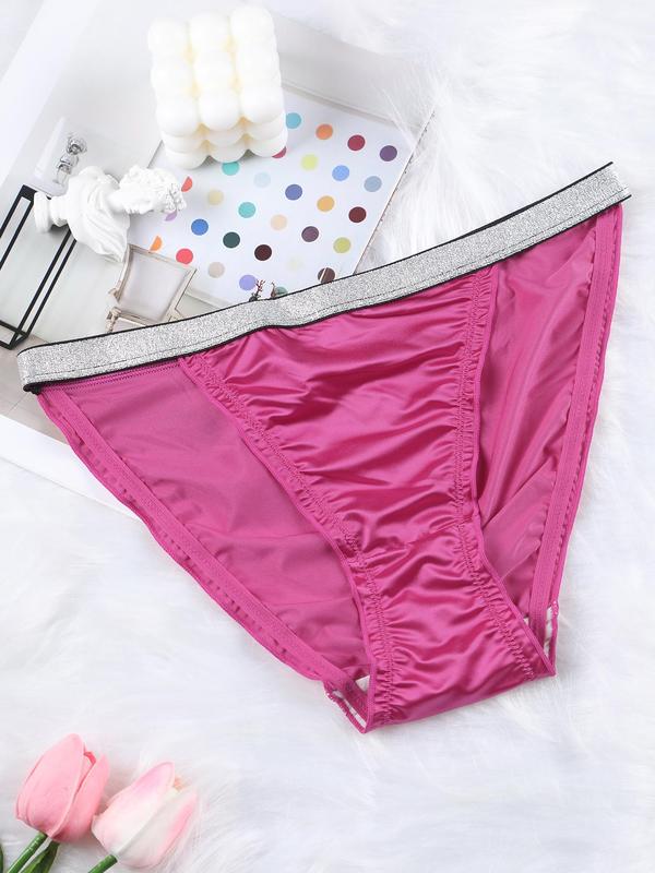 Women's Solid Color Panty, Soft Comfy Breathable Knicker for Daily Wear, Underwear for All Seasons