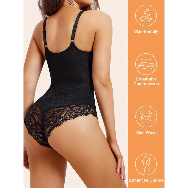 Tummy Control Lace Bodysuit for Women Thong Body Suit Fashion Summer Basic Body Suit Tops