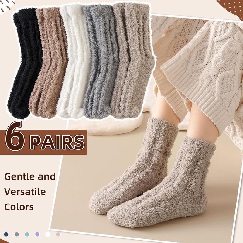 Womens Fuzzy Socks Soft Cozy Fluffy Slipper Winter Socks Warm Plush Sleeping Christmas Socks