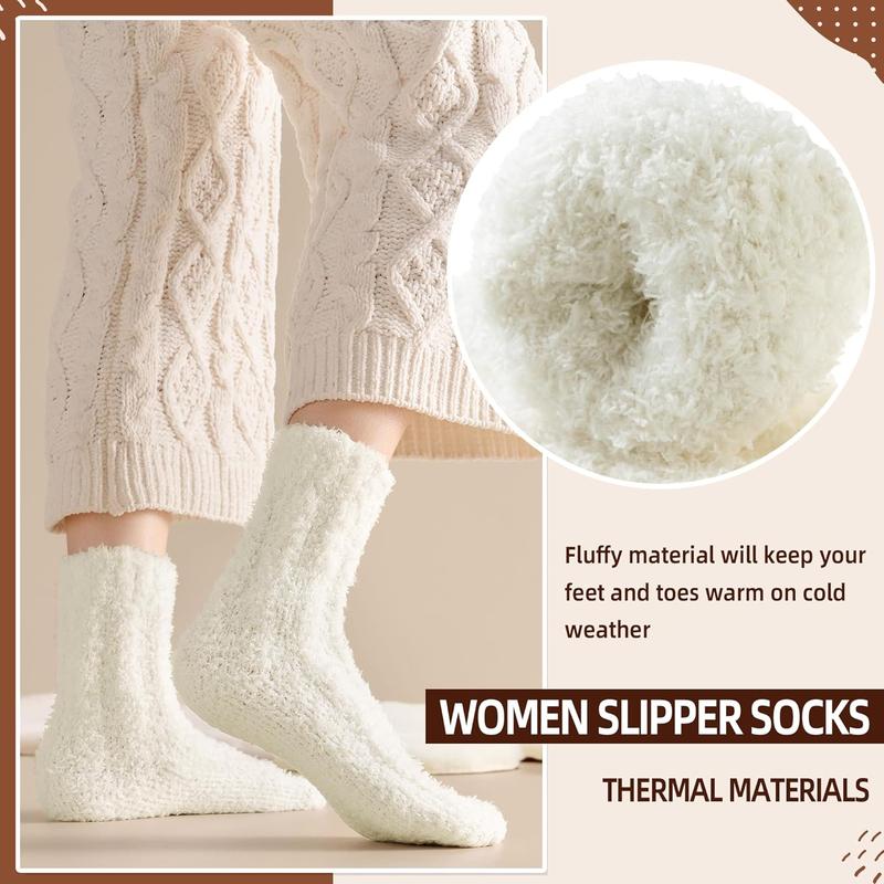 Womens Fuzzy Socks Soft Cozy Fluffy Slipper Winter Socks Warm Plush Sleeping Christmas Socks