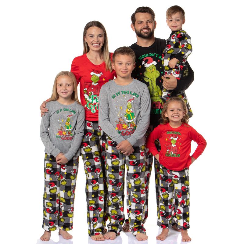 Dr Seuss Pajamas The Grinch Who Stole Christmas Holiday  Family Pajama Set