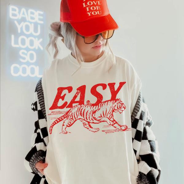 Easy Tiger Tee, Vintage Inspired T Shirt