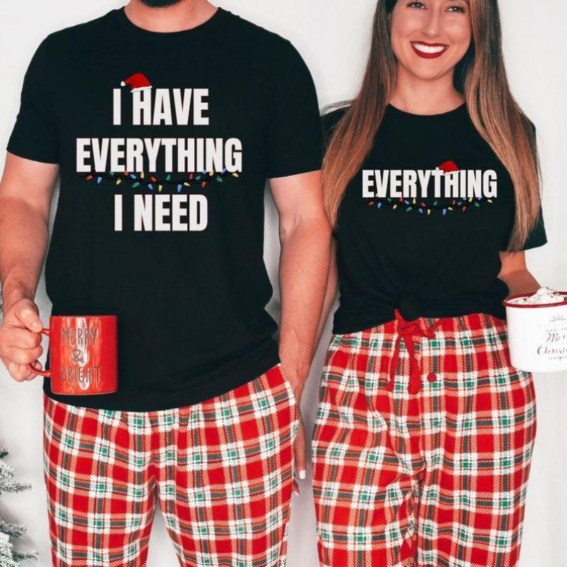 Funny Couples Shirts for Christmas, Couples Christmas Tees,Couples Pajamas, Funny Christmas Shirts, Matching Xmas TShirts, Xmas Party Shirts