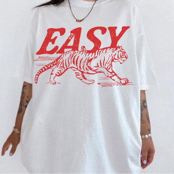 Easy Tiger Tee, Vintage Inspired T Shirt