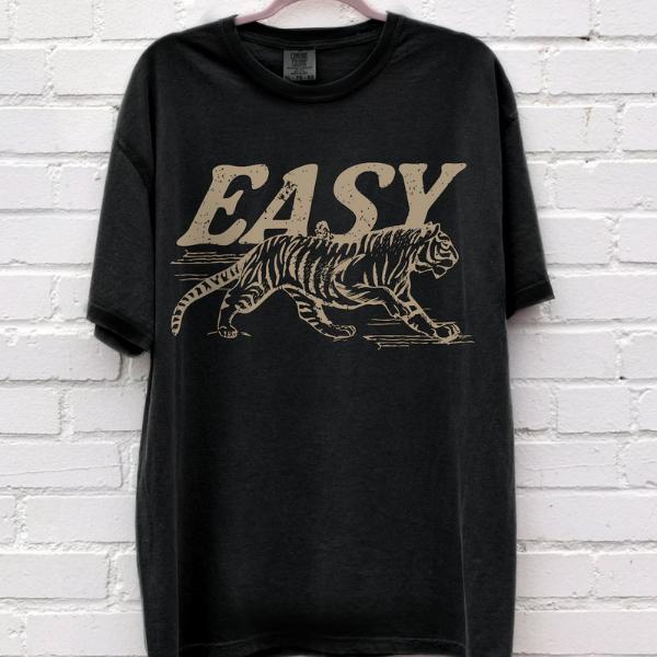 Easy Tiger Tee, Vintage Inspired T Shirt