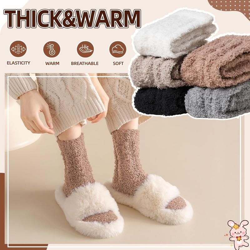 Womens Fuzzy Socks Soft Cozy Fluffy Slipper Winter Socks Warm Plush Sleeping Christmas Socks