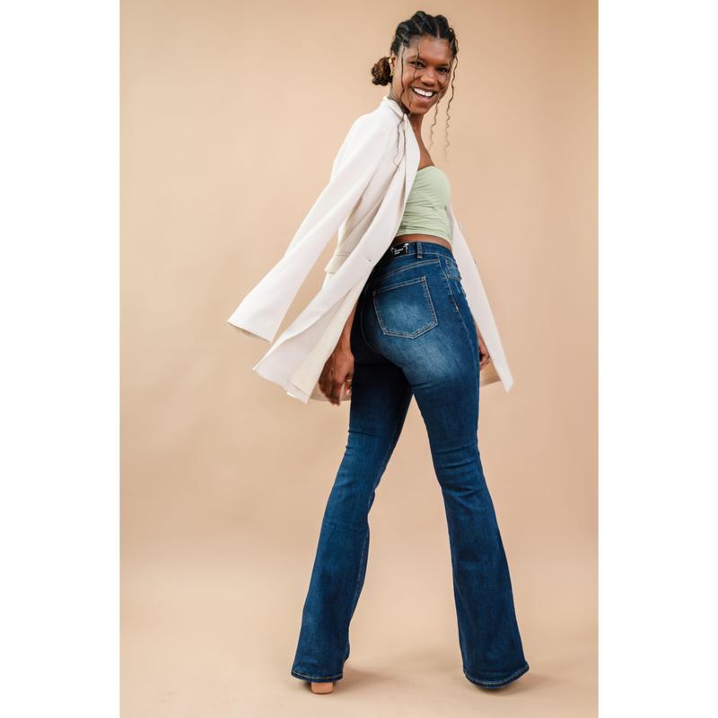 Tall Skyline Button Fly Flare Jeans