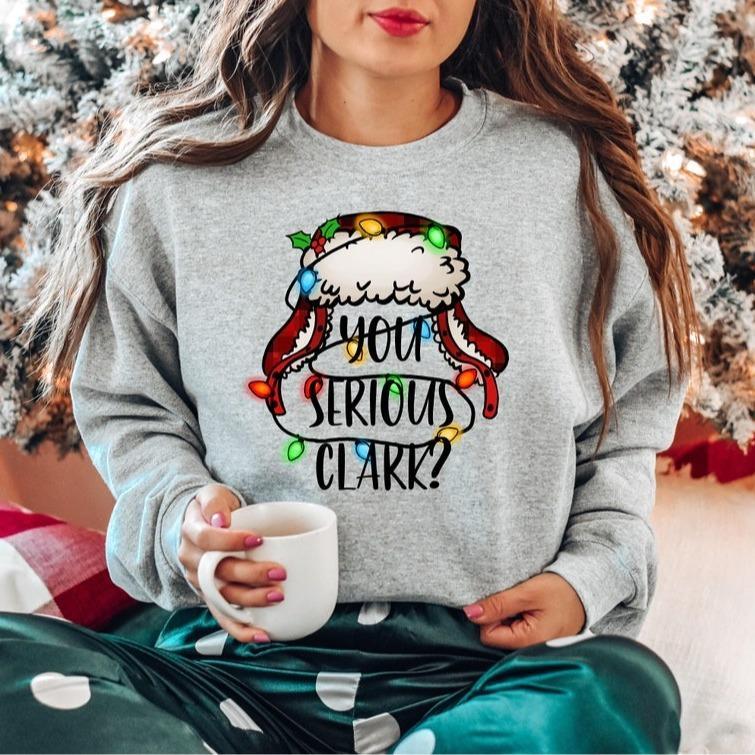 You Serious Clark T-Shirt Sweatshirt Hoodie, Christmas Family Sweatshirt, Xmas Sweatshirt, Gift for Men, Gift for Women, Full Size, Full Colors