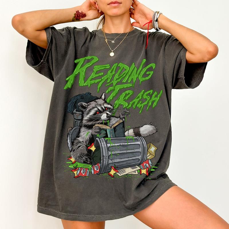 Reading Trash Books Comfort Colors Graphic Tee, Halloween Shirt, Funny Smut T-Shirt, 90's Tshirt Alternative, Readers Gift, Book Lovers