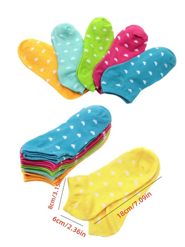 Women's Random Color Printed Ankle Socks, Casual Comfortable Breathable Socks for Daily Wear, Women's Socks for All Seasons.