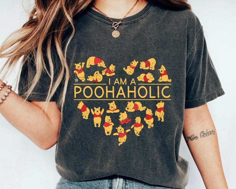 I Am A Poohaholic Shirt Winnie Pooh Shirt Pooh Bear Shirt Family Matching Tee Cool Gift #Ideas Men Women 3333 Clothing