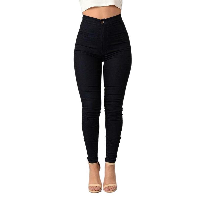 Fashion Women Pants, High Waist Leggings, Sexy Slim Pencil Skinny Pants Trousers, Solid Color Tummy Control Pants