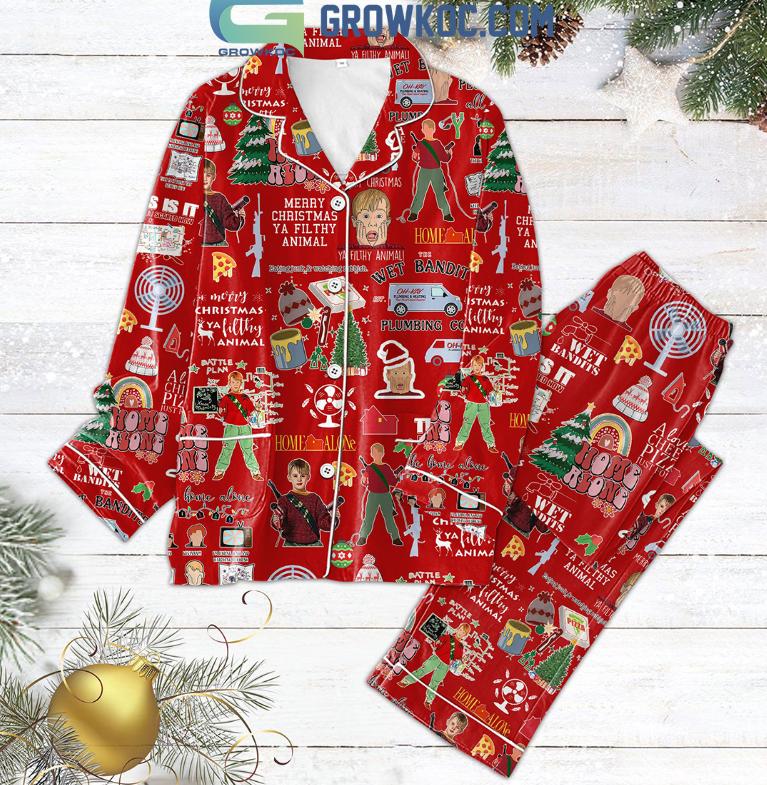 Home Alone Merry Christmas Pajamas Set, Christmas Pajamas Set, Christmas Family Pajamas Set