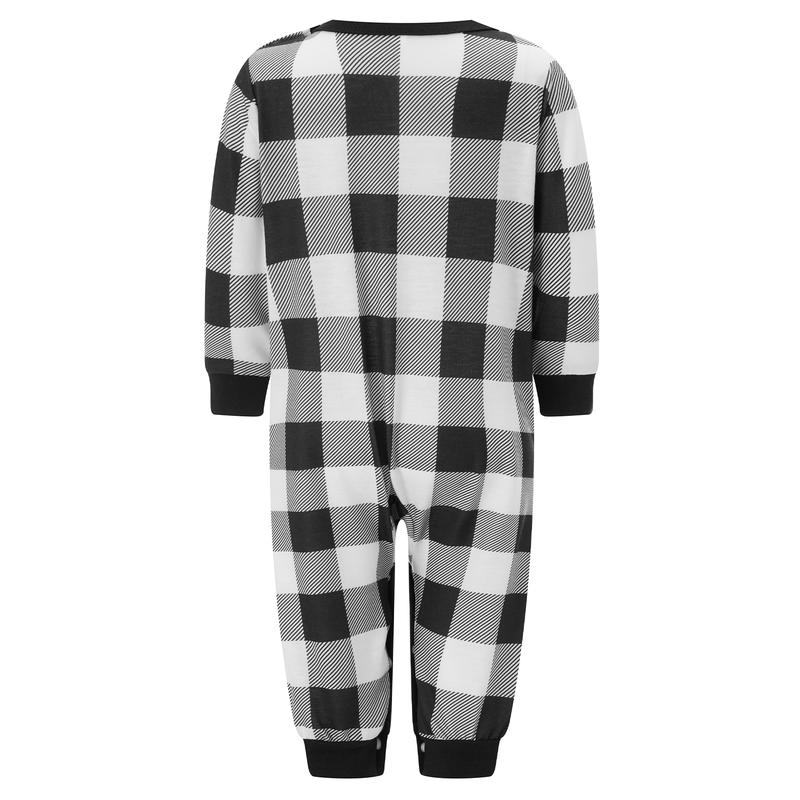 Family Matching Christmas Pajama Set Long Sleeve Round Neck Tops Romper Plaid Print Trousers Womenswear Clothing