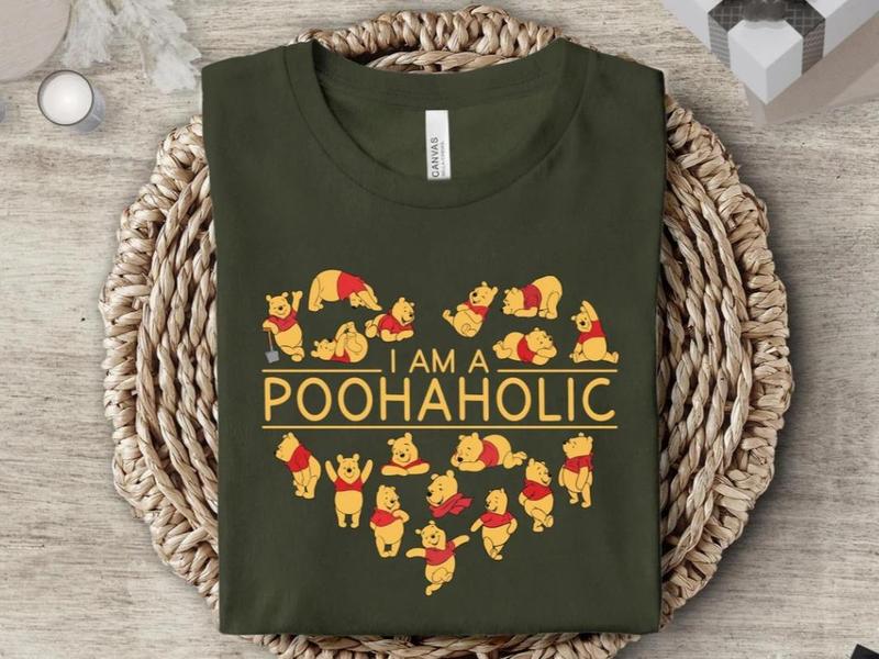 I Am A Poohaholic Shirt Winnie Pooh Shirt Pooh Bear Shirt Family Matching Tee Cool Gift #Ideas Men Women 3333 Clothing